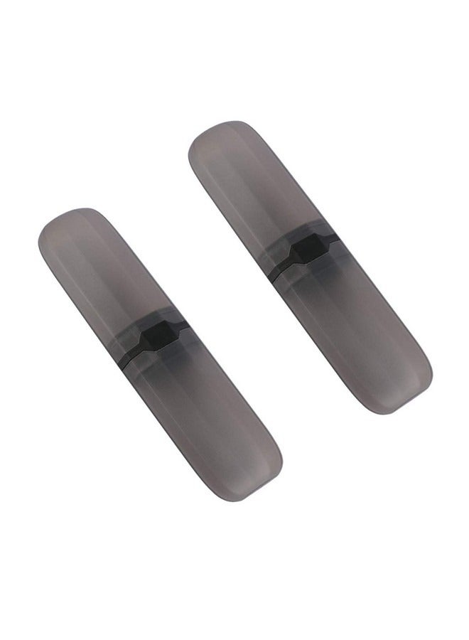 Beauenty Portable Travel Toothbrush Case 2 Packs, Food Grade PP Plastic Toothbrush Storage Holder, Strong Durable Dustproof Toothbrush Holder with Bottom Vent Hole (Black) - Image 1