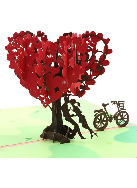 Love Couple Heart Tree 3D Greeting Pop Up Card