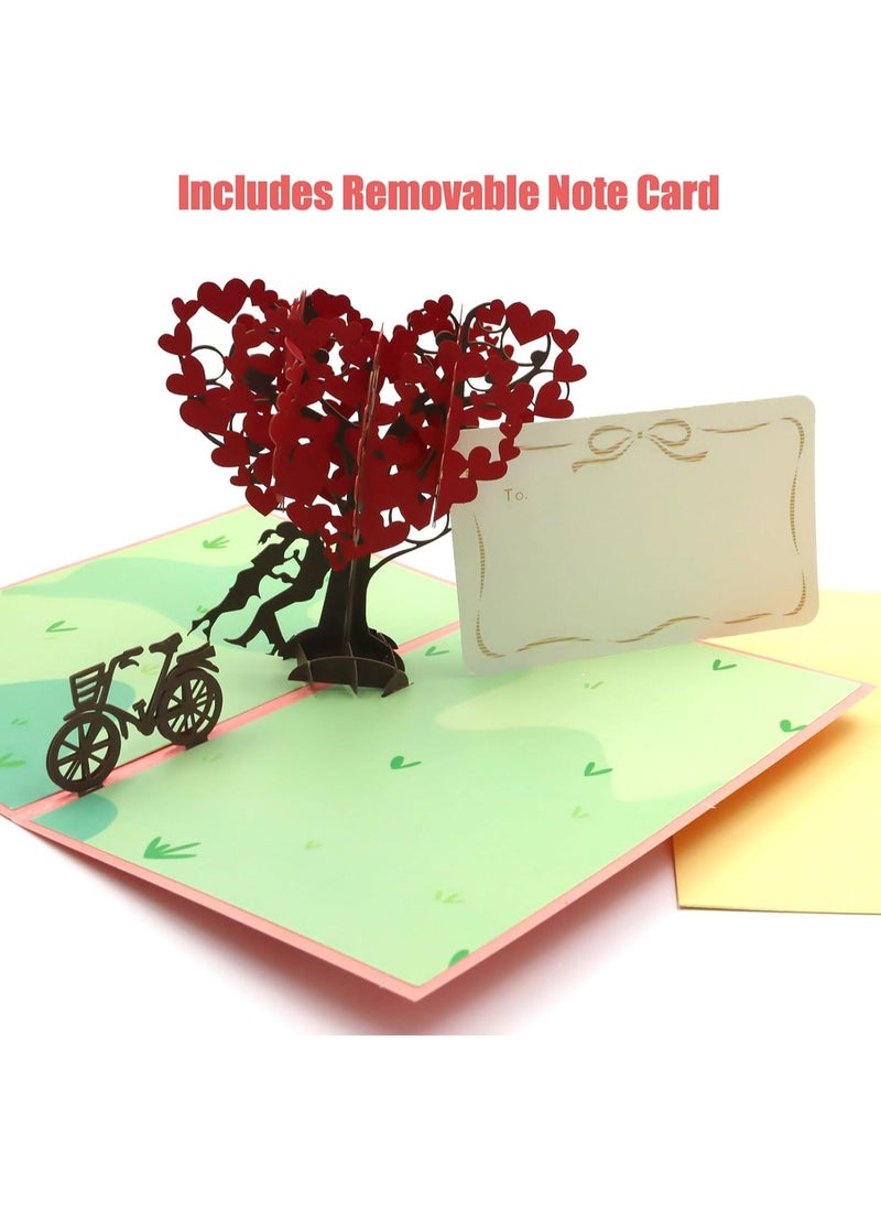 Love Couple Heart Tree 3D Greeting Pop Up Card