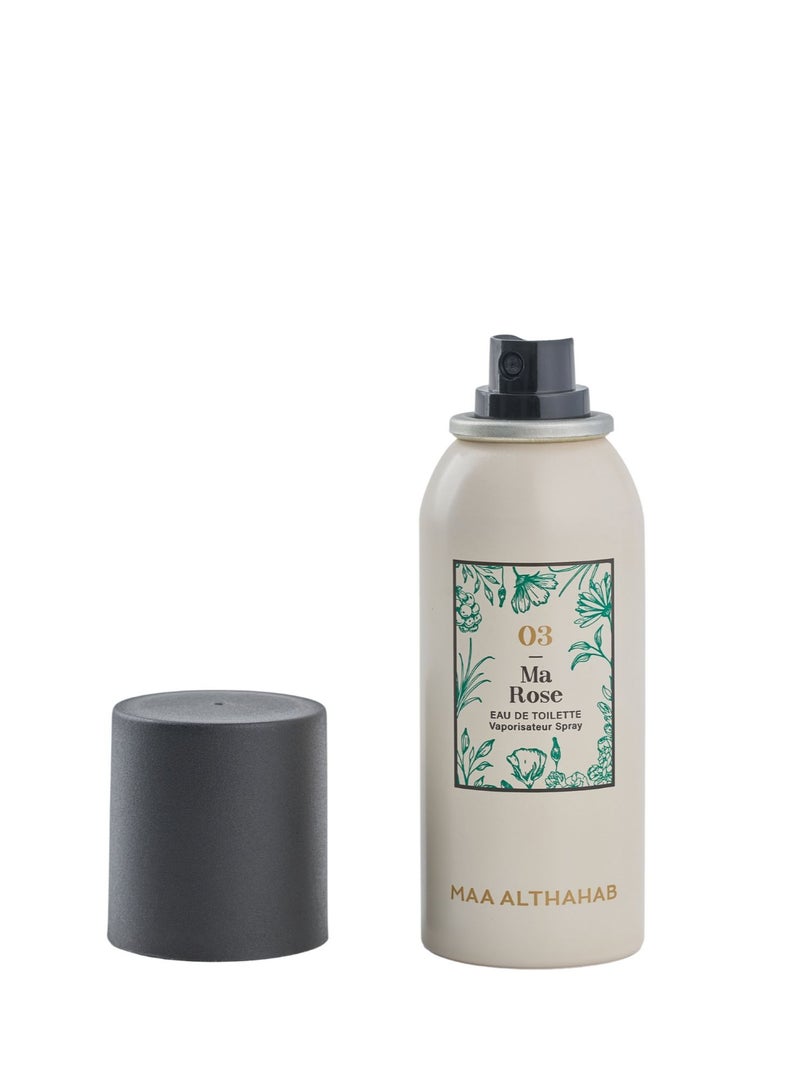Maa Althahab Ma Rose Body spray For Women  100 ml - Image 2