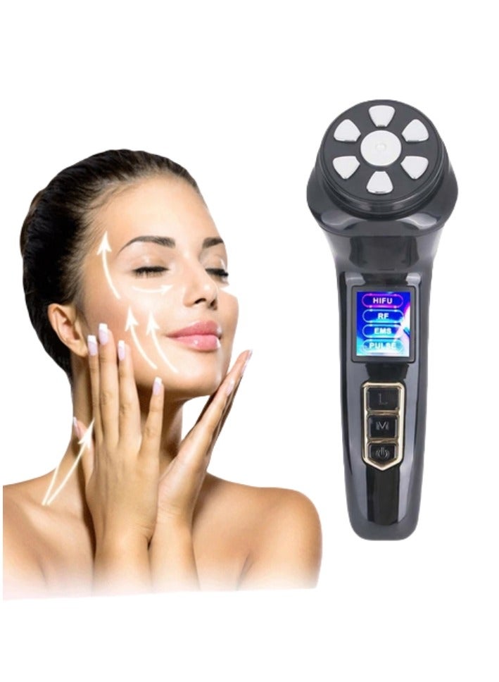 Mini LED Beauty Device EMS Pulse RF Face Lifting Skin Rejuvenation Electric Current Tightening Firming Anti-Aging 4 in 1 Face Massager - Image 1