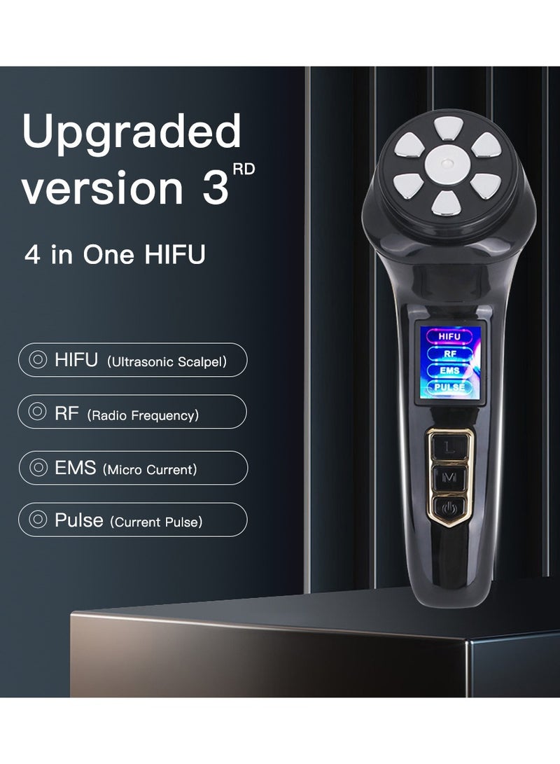 Mini LED Beauty Device EMS Pulse RF Face Lifting Skin Rejuvenation Electric Current Tightening Firming Anti-Aging 4 in 1 Face Massager - Image 2