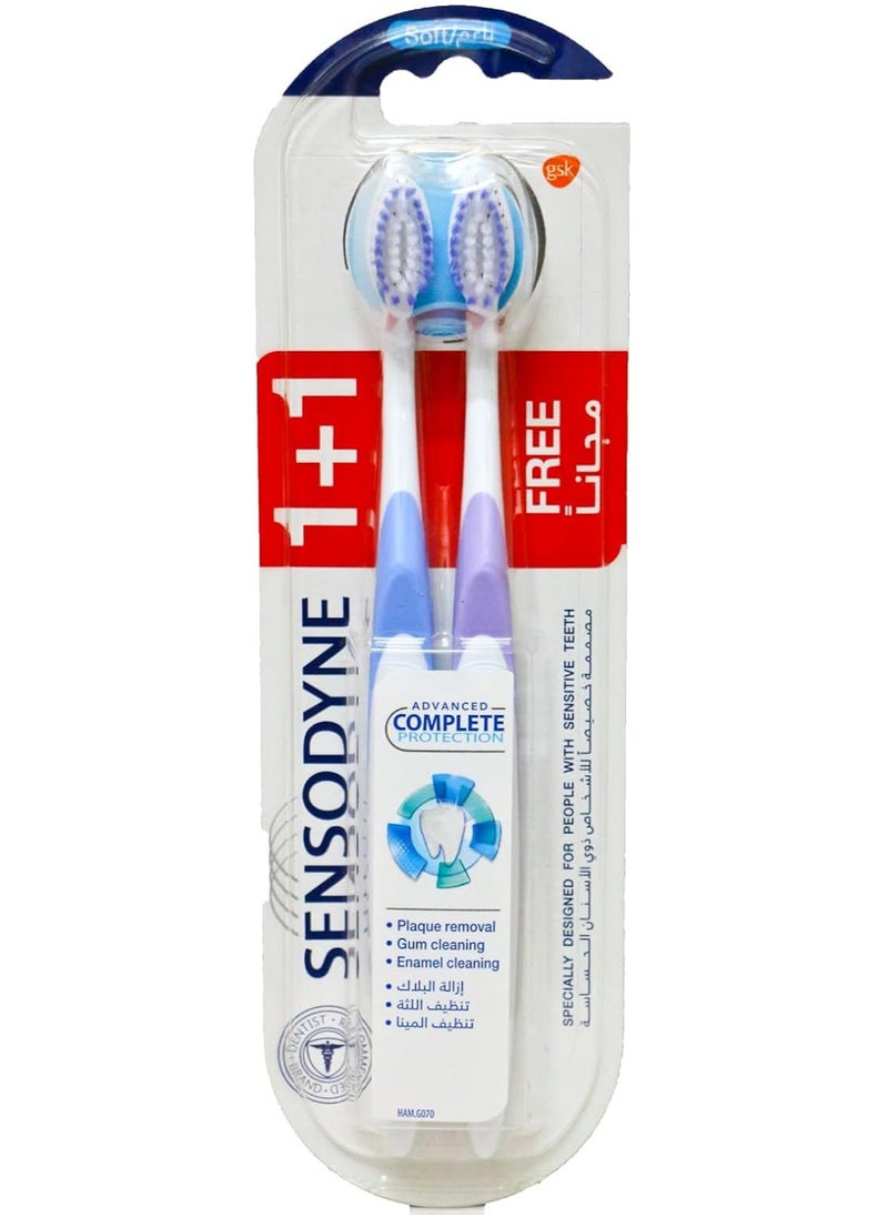 Sensodyne Sensodyne Soft Toothbrush 2 Pieces Blue Purple  - Image 1