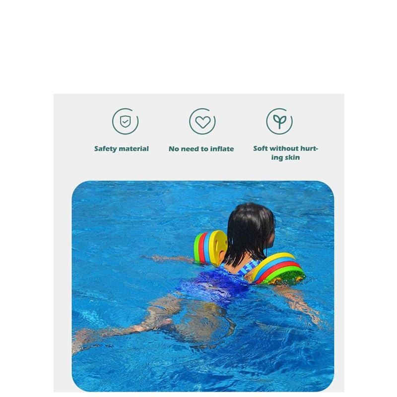 Barakah wimming Arm Floats EVA Foam Arm Bands Floating Sleeves, Water Wings Swimming Arm Floats for 4-14 Year Old Kids Pool Baby Swimming Circles Summer Pool Swimming Supplies 6PCs - Image 5