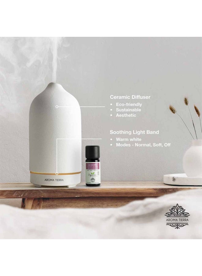 Aroma Tierra Santorini Dawn - Ceramic Essential Oil Diffuser (Electric) - Image 3