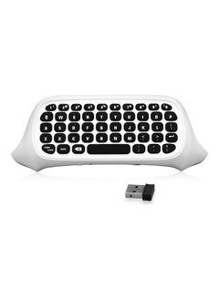 Wireless Mini Chatpad Keyboard with Audio Jack Chat Message White