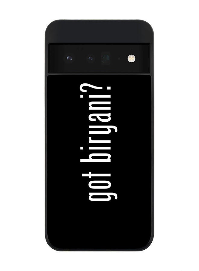 Stylizedd Rugged Black edge case for Google Pixel 6 Pro 5G Slim fit Soft Case Flexible Rubber Edges Anti Drop TPU Gel Thin Cover - Got Biryani? - Image 1