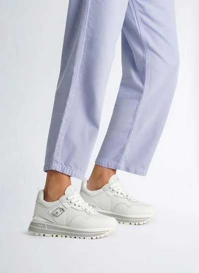 Liu Jo Leather and mesh platform sneakers