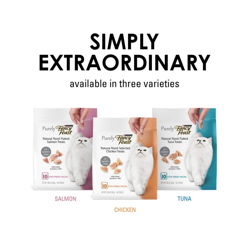 Fancy Feast Purina Fancy Feast Natural Cat Treats Variety Pack, Purely Natural - (Pack of 5) 10 ct. Pouches - Image 5