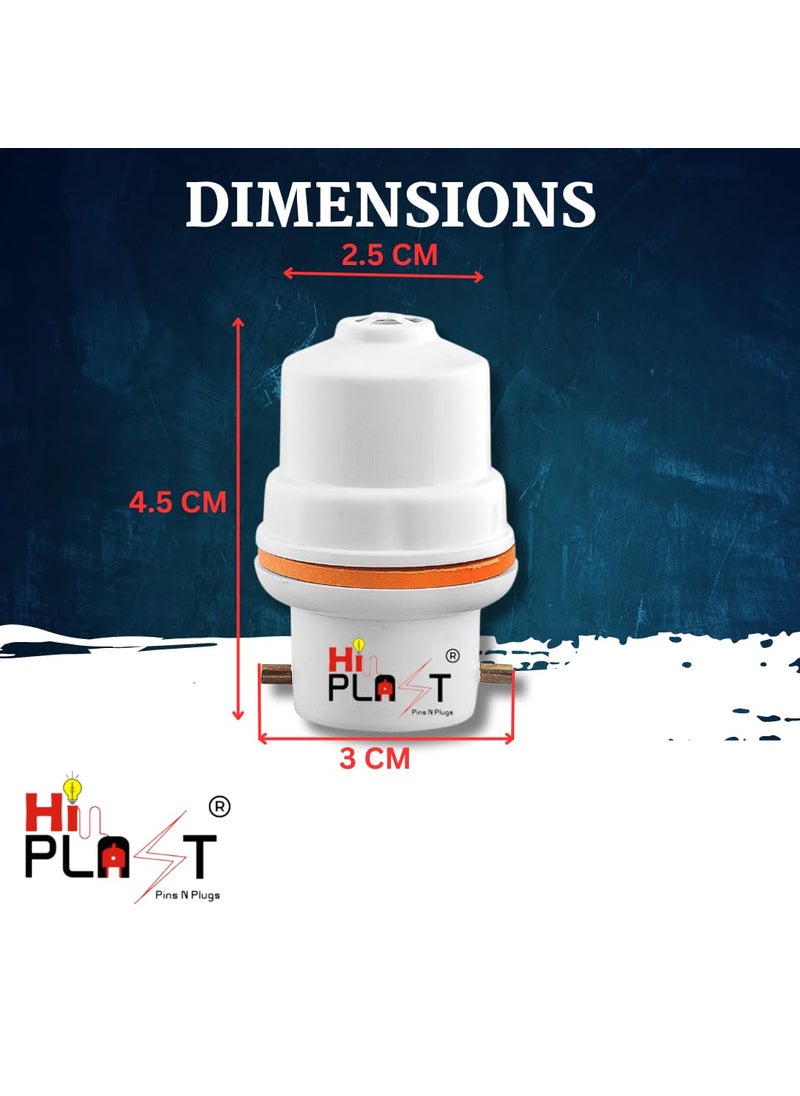 HI PLASST PINS N PLUGS HiPLASST PINS N PLUGS HiPlasst Adaptor Silver Bulb Holder For Electric Fitting For Drawing Power From Any Holders 10  - Image 3