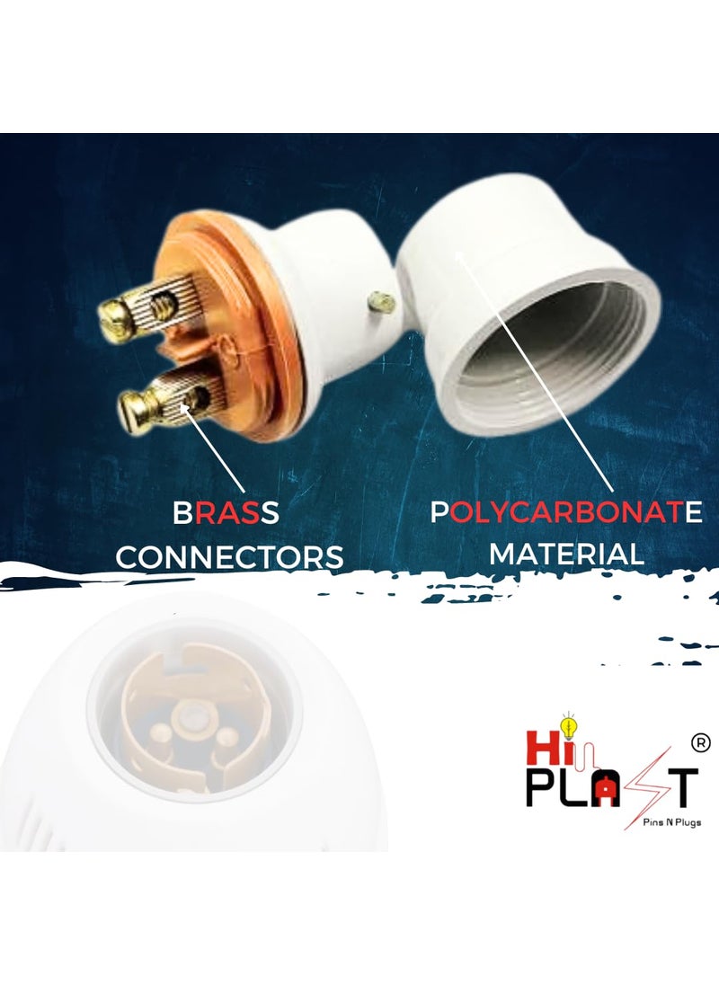 HI PLASST PINS N PLUGS HiPLASST PINS N PLUGS HiPlasst Adaptor Silver Bulb Holder For Electric Fitting For Drawing Power From Any Holders 10  - Image 4
