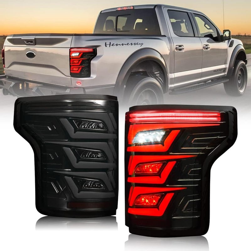 T T-ABC LED Tail Lights for Ford F150 F-150 2015-2020 with Start Animation Rear Taillight Assembly - Image 1