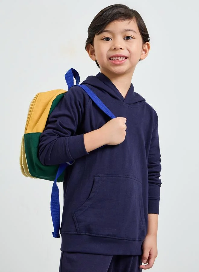 Styli Toddler Unisex Cotton Hoodie With Kangaroo Pocket