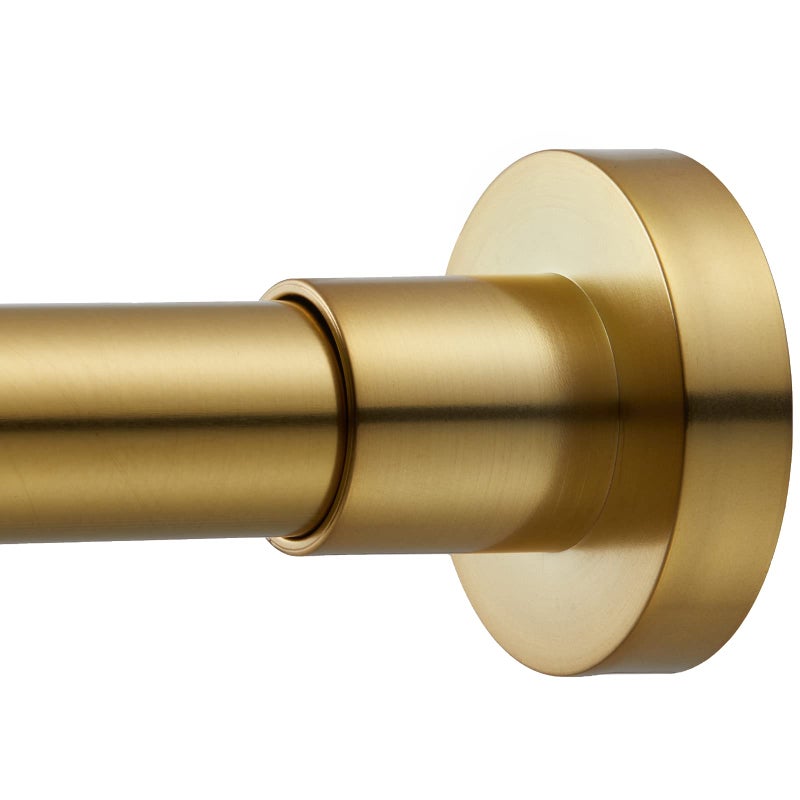 EBOATOP Gold Shower Curtain Rod  No Drill NonSlip Spring Tension Shower Rod for Window or Bathroom 2743 inches Metal Steel Gold