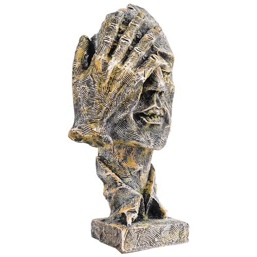 zart Resin Multicolour Closed Eyes Men Face Showpiece,Decorative (6Inch) - Image 4