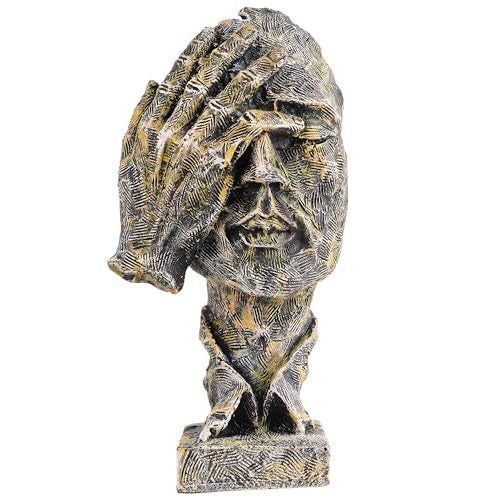zart Resin Multicolour Closed Eyes Men Face Showpiece,Decorative (6Inch) - Image 2