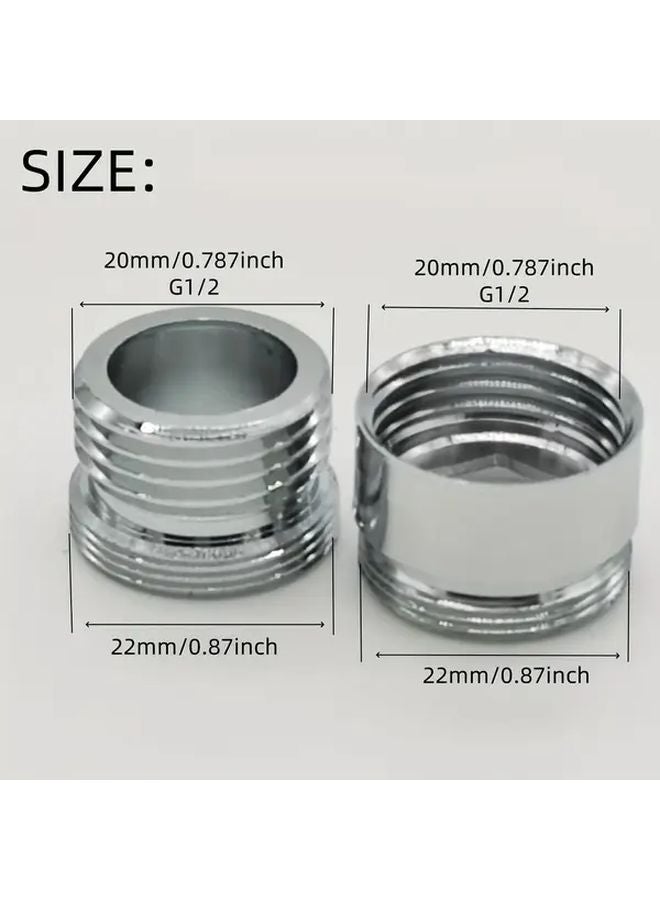محول صنبور متين من النحاس الصلب G1 2 إلى 22 ملم مع تعديل تدفق المياه المضاد للتسرب - Image 4