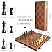OUMODA Magnetic Chess Set for Adult Kid 154 Leather Chess Board with Handmade Chess Piece Including 2 Extra Queens and Storage Slot Folding Portable Travel Chess Game for Beginner and Professional - Image 4