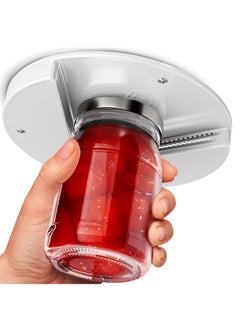 Under Cabinet Lid Jar Opener - for Weak Hands and Seniors With Arthritis - Heavy Duty, Allows to Easily Unscrew Any-Size Lid - Effortless Bottle & Can Opener for your Kitchen