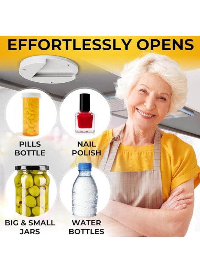 Captaintech - Under Cabinet Lid Jar Opener - for Weak Hands and Seniors With Arthritis - Heavy Duty, Allows to Easily Unscrew Any-Size Lid - Effortless Bottle & Can Opener for your Kitchen - Image 1