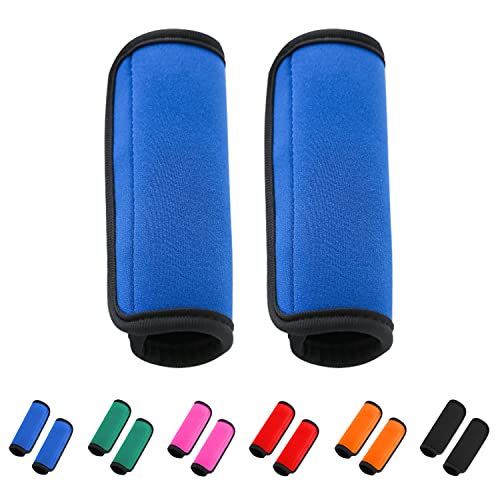 Jcpmcxs 2 Pack Luggage Handle Wraps for Suitcase, Bright Color Comfort Soft Handle Covers (Blue) - Image 1