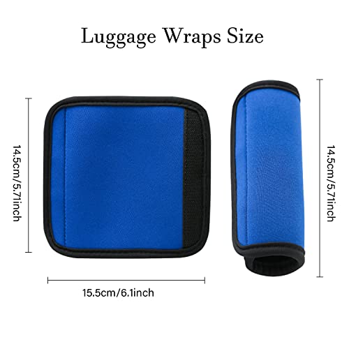 Jcpmcxs 2 Pack Luggage Handle Wraps for Suitcase, Bright Color Comfort Soft Handle Covers (Blue) - Image 2