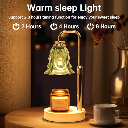 Droyek Candle Warmer Lamp with Timer Electric Candle Warmer Lamp Adjustable Height Dimmable Wax Warmer Lamp Jar Candles with 2 Bulbs for Home Decor & Office - Image 4