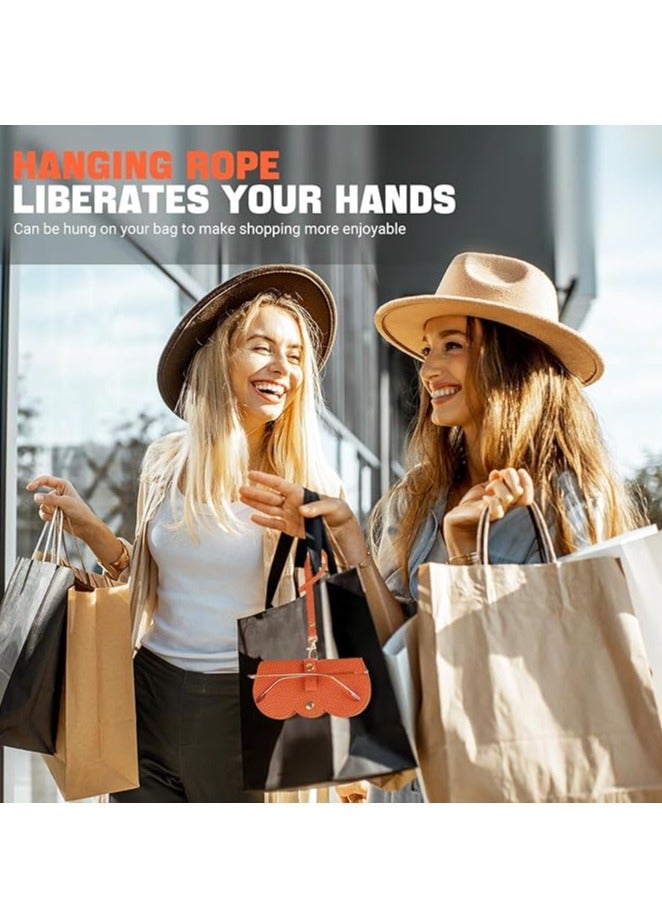 4 قطعة نظارات شمسية حالة تخزين حقيبة النظارات الشمسية المحمولة حالة النظارات ، وحقيبة النظارات مع الحبل ، للجنسين - Image 3