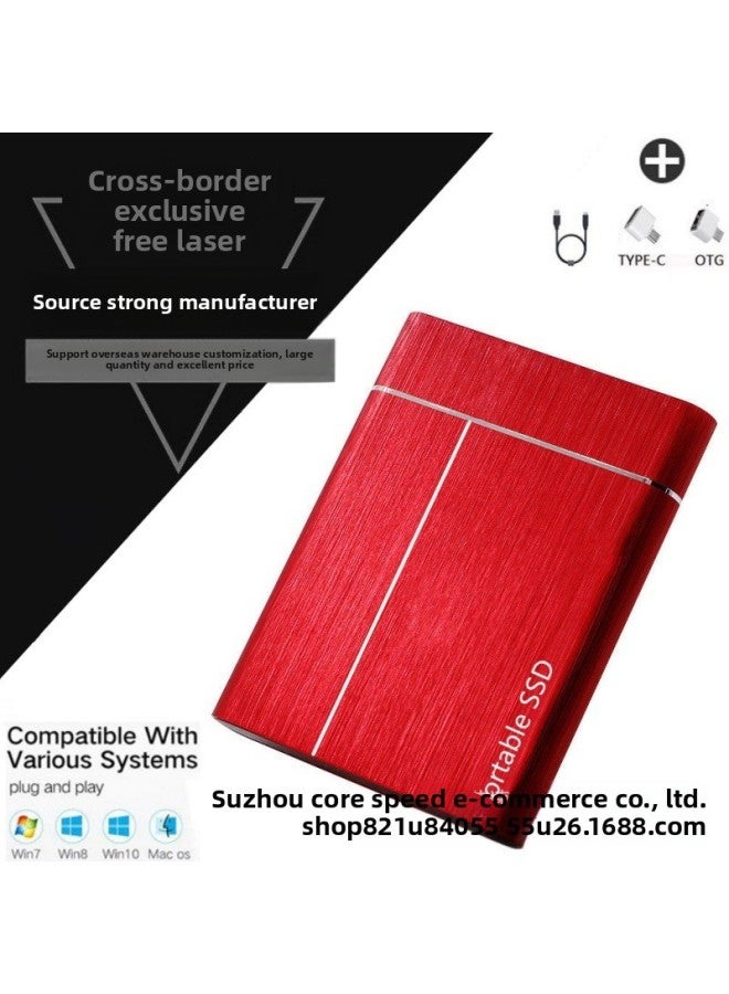 Hot Sale Upgraded SSD Mobile Solid State Drive 16T 8T High-speed Transmission Support Overseas Warehouse-Capacity:10TB-Interface:Red - Image 1