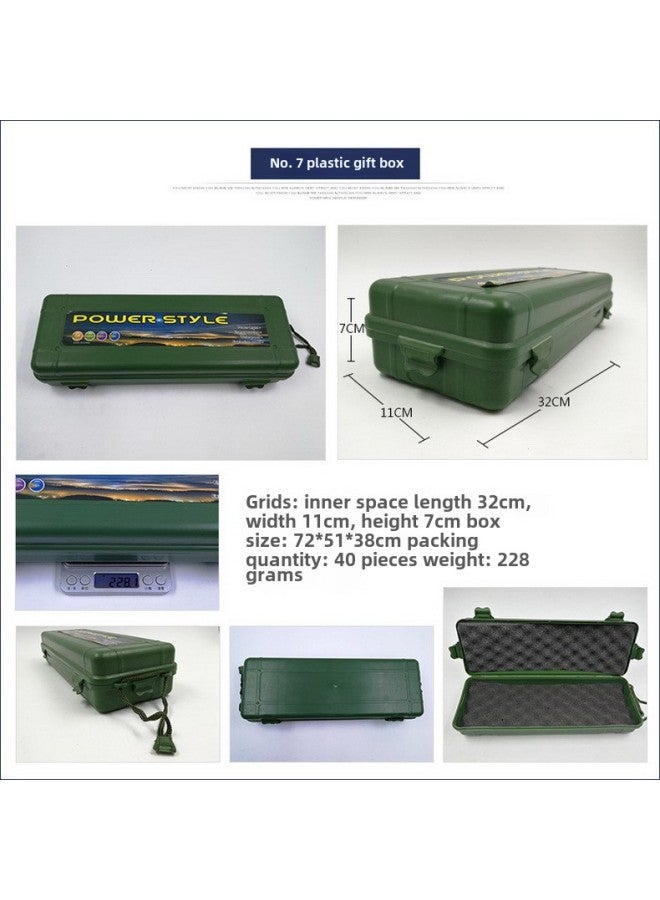Generic Flashlight Universal Plastic Gift Box Can Be Made LOGO Sticker Flashlight Special Packaging Box Box With Lanyard-Color:Gift Box No. 7 (remarks On Black And Green Colors) - Image 1