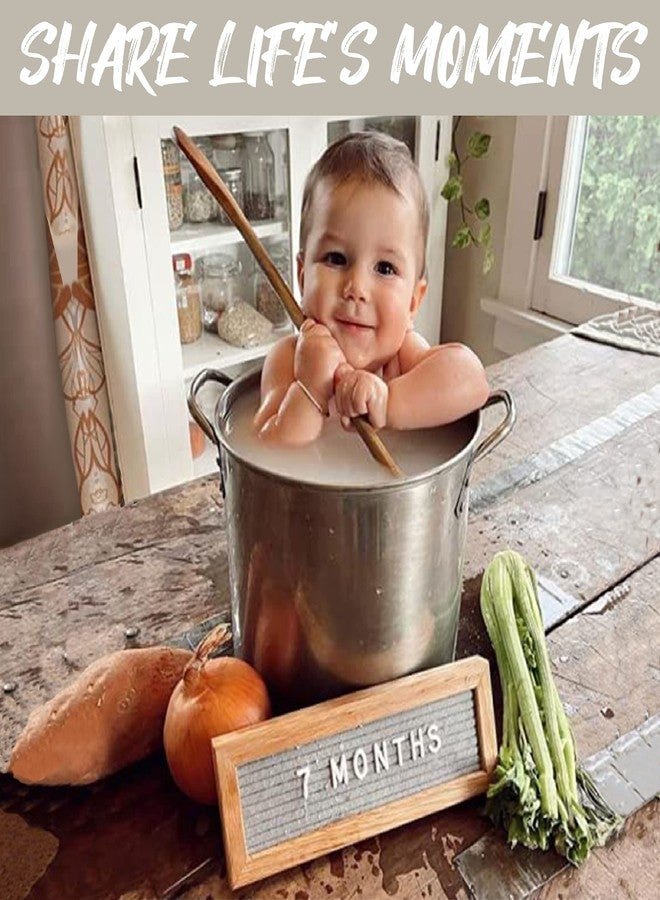 فيلت لايك شيرينغ لوحة حروف صغيرة من اللباد (لباد رمادي - 10 × 3.5 بوصة) - لوحة رسائل قابلة للتغيير مع 3 مجموعات من حروف اللباد - لوحة جدارية مميزة للاقتباسات، ديكور منزلي أو احتفالي بإطار من خشب البلوط - Image 2