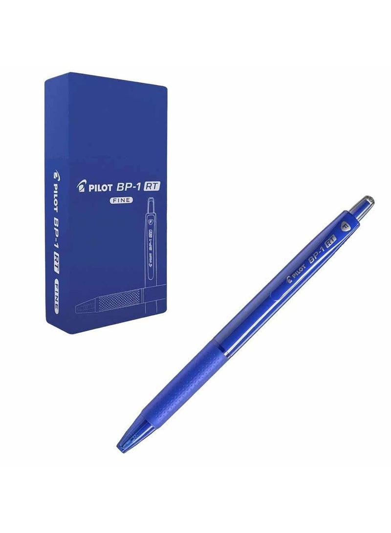 بايلوت قلم بايلوت ذو طرف رفيع BP-1 RT، عبوة من 12 قلمًا باللون الأزرق