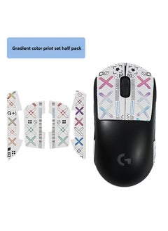 For Logitech GPW1 Mouse Paste Generation Four Generation Anti-slip Paste Gpw4 Sticker Eagle Eye Rosefinch Palm Paste Sweat-absorbent Film-color:Gpw1/gpw4 Zhuque [half Pack] Gradient Color Printed Mouse Sticker