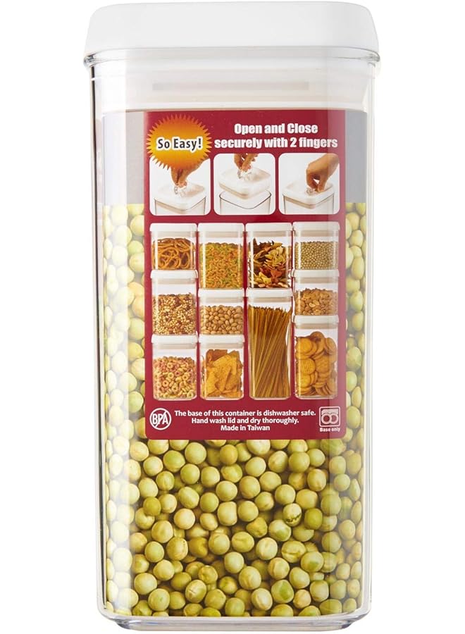 فيلي وعاء تخزين طعام مستطيل من فليب تايت، شفاف وأبيض، سعة 1.2 لتر، NLQ408A 60 - Image 2