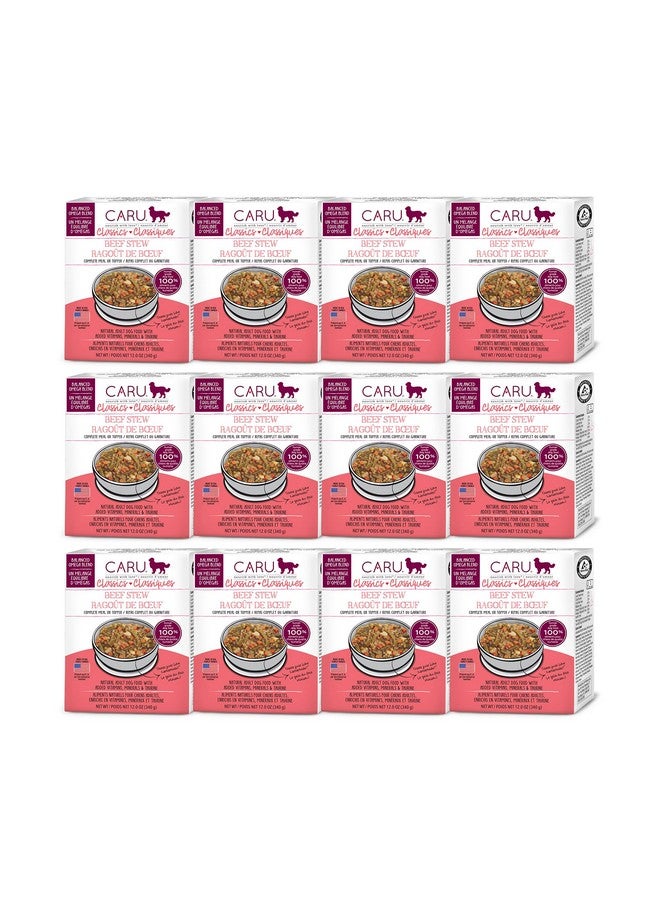 Caru Real Beef Stew for Dogs, Natural Adult Wet Dog Food with Added Vitamins & Minerals, Free From Grain, Wheat & Gluten (Pack of 12) - Image 1