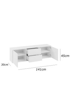 Generic Modern TV unit - height 45 cm - width 141 cm - depth 30 cm, from Furniture Store.  - Image 3