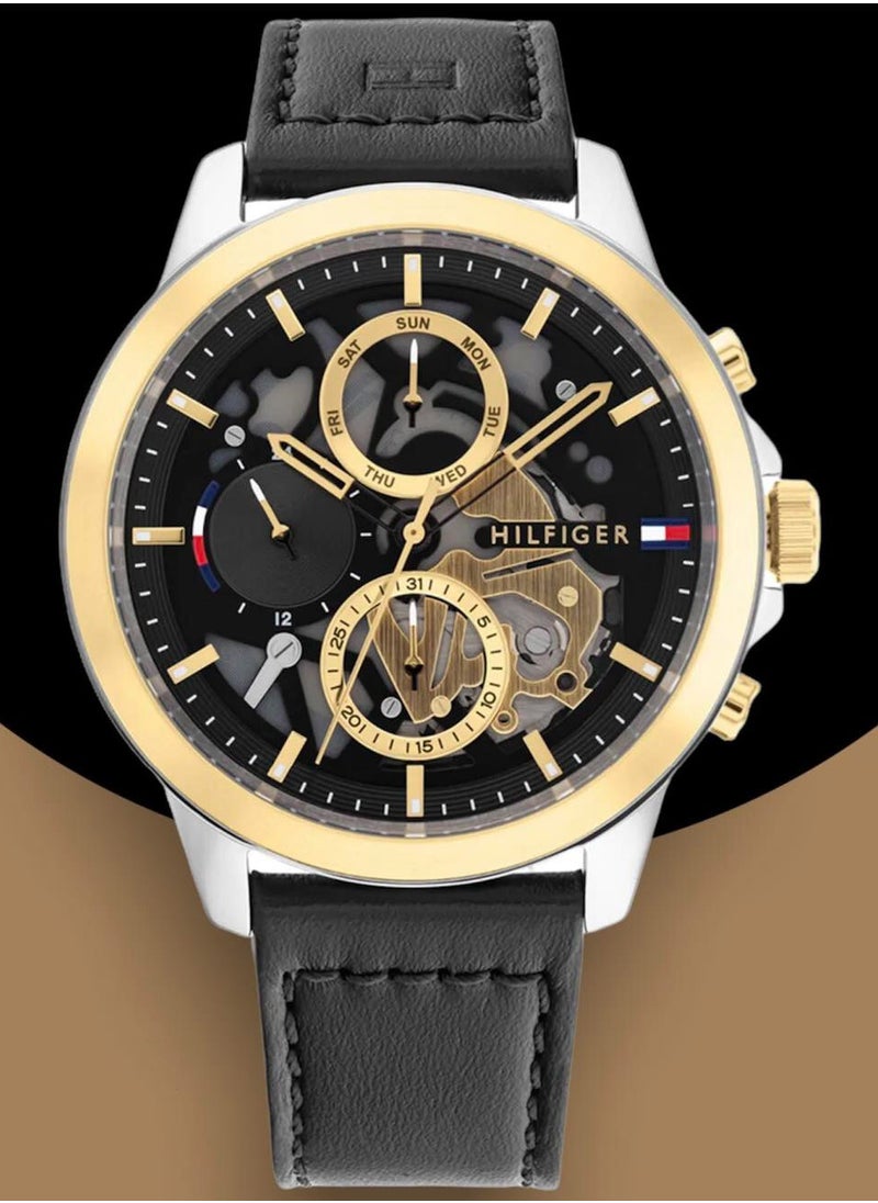 Tommy Hilfiger Plus Black and Gold Men's Watch 1710474  - Image 3
