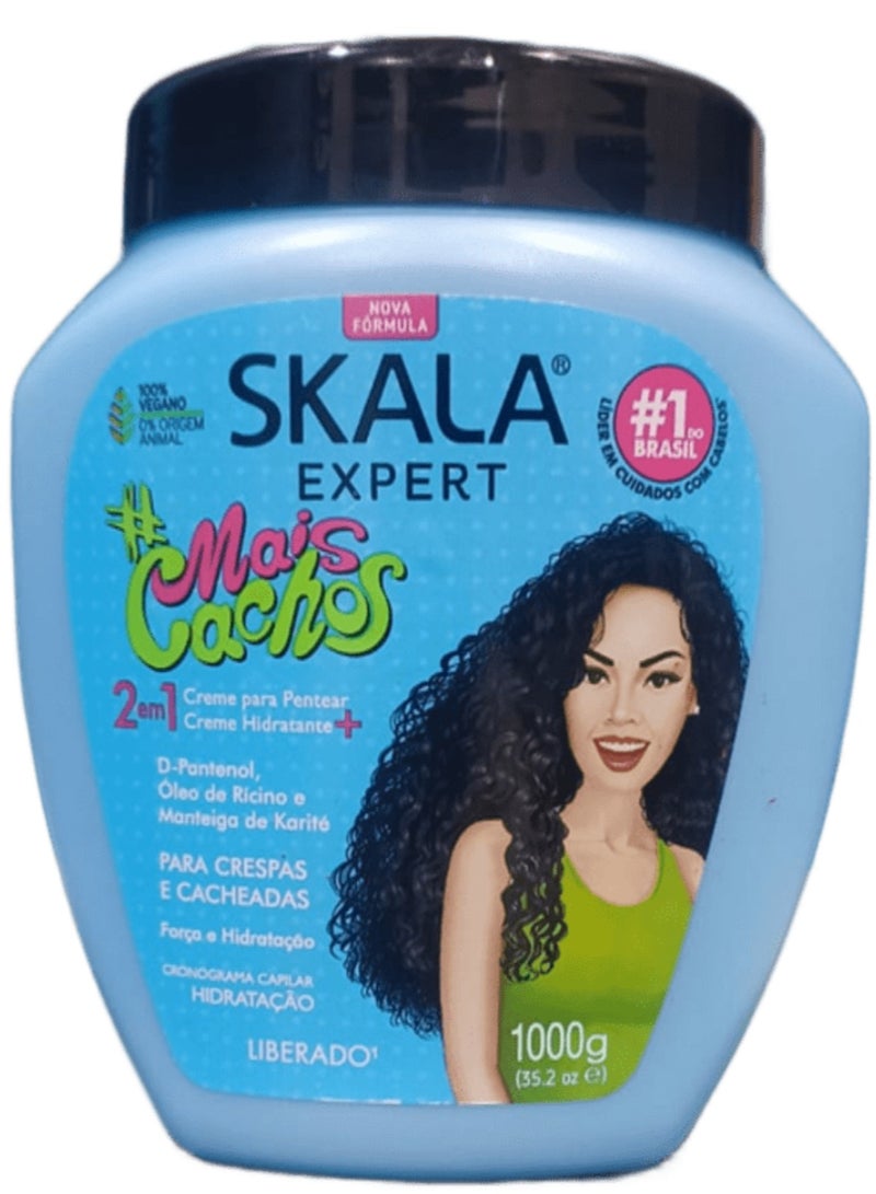 Mais Cachos for hair type 3ABC - 2 IN 1 Conditioning Treatment Cream & Cream To Comb 1000 g