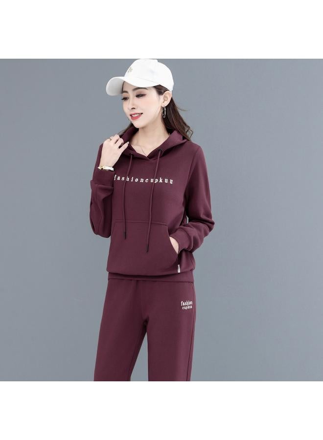 Fashion Autumn Sweat Suit Women's Two-piece Suit High-end Sense New Small Hooded Sports Women's Clothing