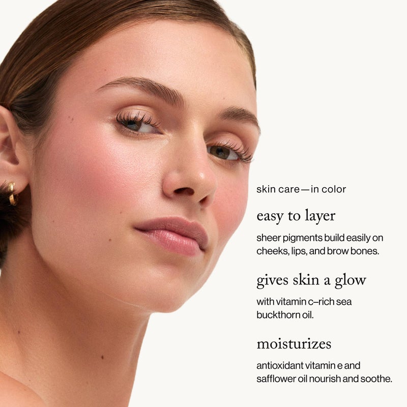 goop Beauty Cream Blush | Sheer Pop of Color for Lips & Cheeks | Vitamin C, Vitamin E & Safflower Oil | Natural Makeup for Glowing Skin | 0.5 oz | Afterglow - Soft Berry - Image 3