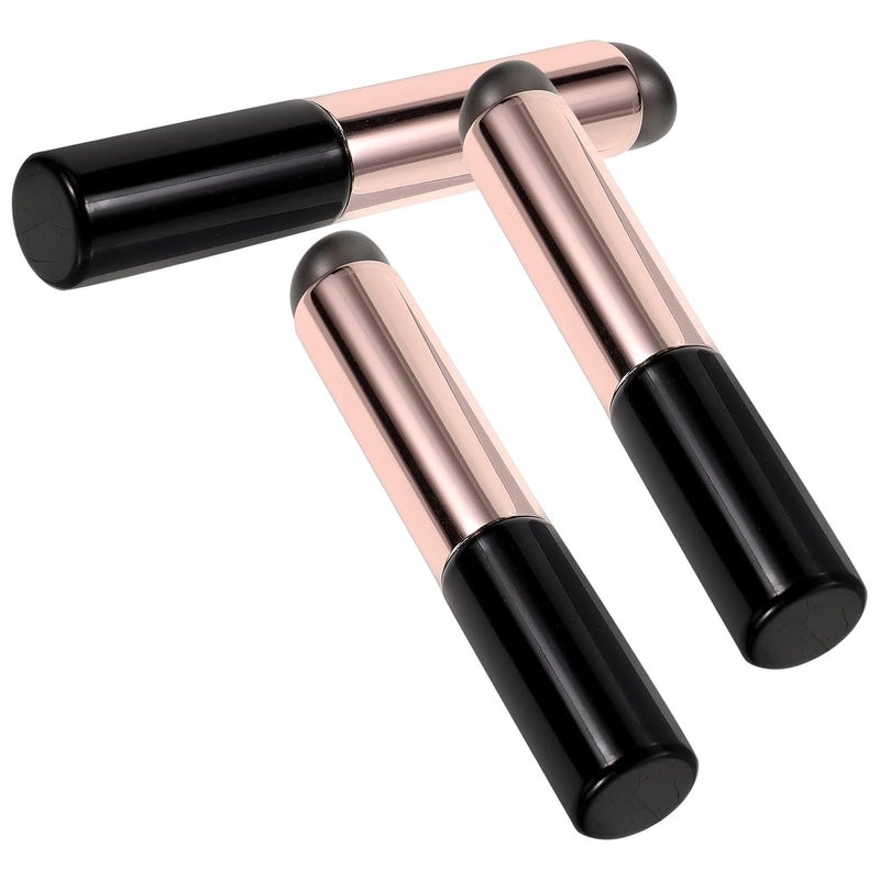 Reusable Silicone Lip Brush 3pcs, Black Lipstick Applicator Makeup Tool for Precise Lip Balm and Concealer Blending, Portable Beauty Accessory for Travel and Daily Use - Image 1