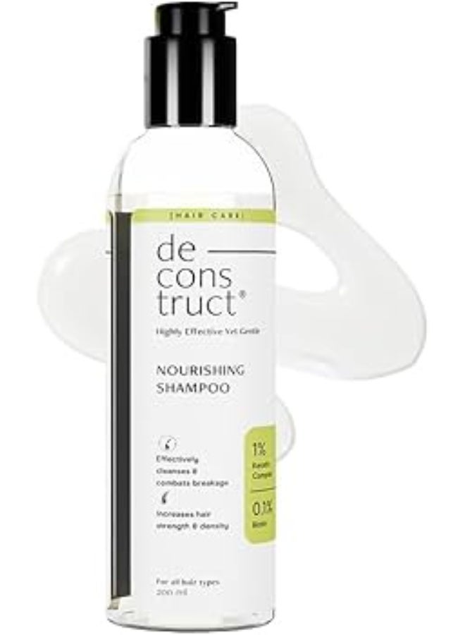 ديكونستركت مجموعة شامبو وقناع الشعر المغذي من دي كونستركت | مع الكيراتين والبيوتين وفيتامين F وزبدة الشيا | ترطيب عميق للشعر الجاف والمجعد | يمنع تقصف الشعر | للرجال والنساء | 200 مل + 200 غرام - Image 2