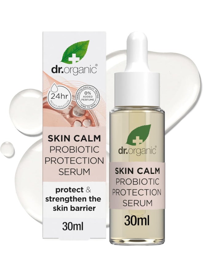 dr.organic Skin Calm Probiotic Protection Face Serum 30ml | For Redness, Dry, Sensitive & Irritable Skin | 24hr Moisture | Vegan, Cruelty-Free, Paraben & SLS-Free, 1.01 fl oz - Image 1