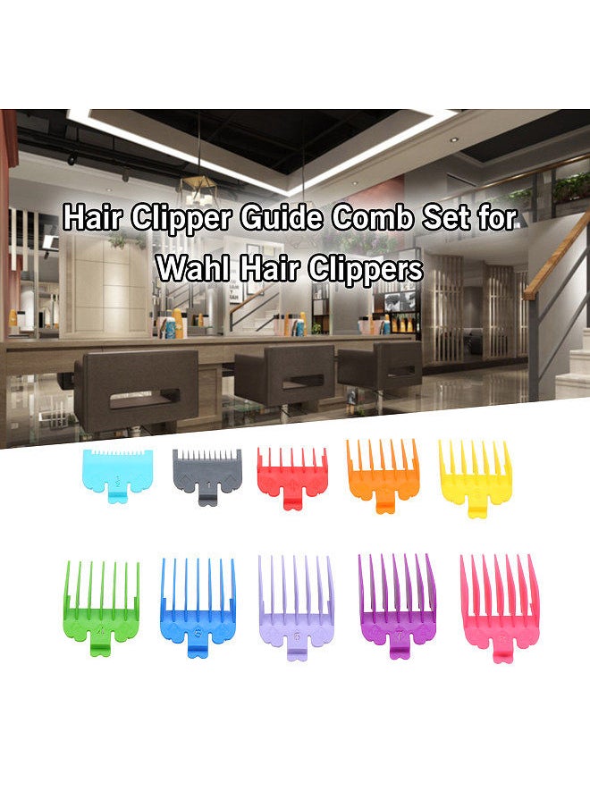 Generic - 10PCS Hair Clipper Guide Comb Set for Wahl Hair Clippers Limit Combs Hair Trimmer Guards Attachments Hair Salon Tool Set - Image 1