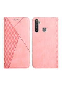 HuHa Case Cover For Realme 6i / 5 Diamond Pattern Splicing Skin Feel Magnetic Horizontal Flip Leather Case with Card Slots & Holder & Wallet Rose Gold 