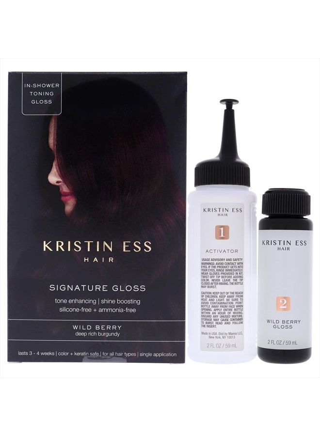 Kristin Ess Signature Hair Gloss - Wild Berry Unisex Hair Color 1 Application  - Image 1