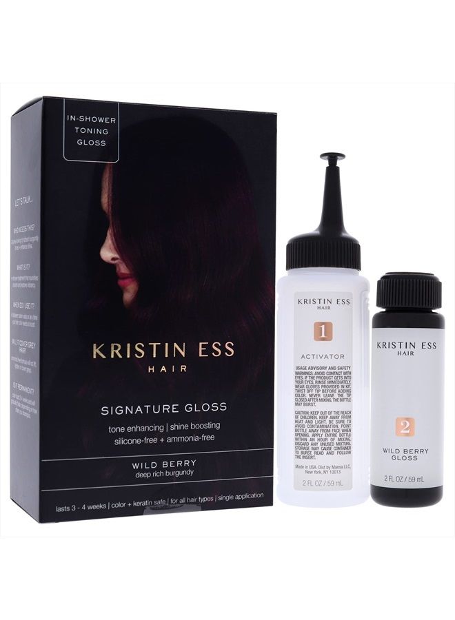 Kristin Ess Signature Hair Gloss - Wild Berry Unisex Hair Color 1 Application  - Image 3