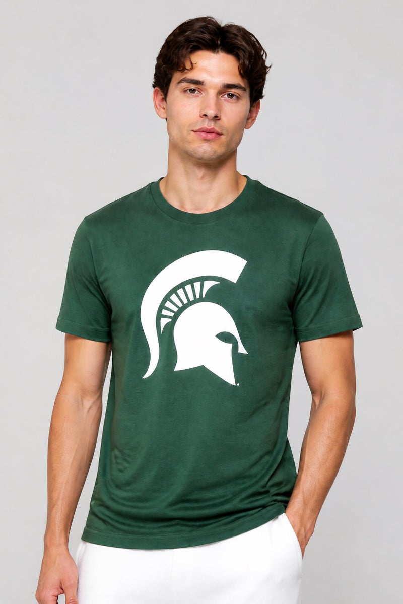 Fanatics Men Sportswear Fit NCAA Primary Logo Short Sleeve Training T-Shirt, Green - Image 1
