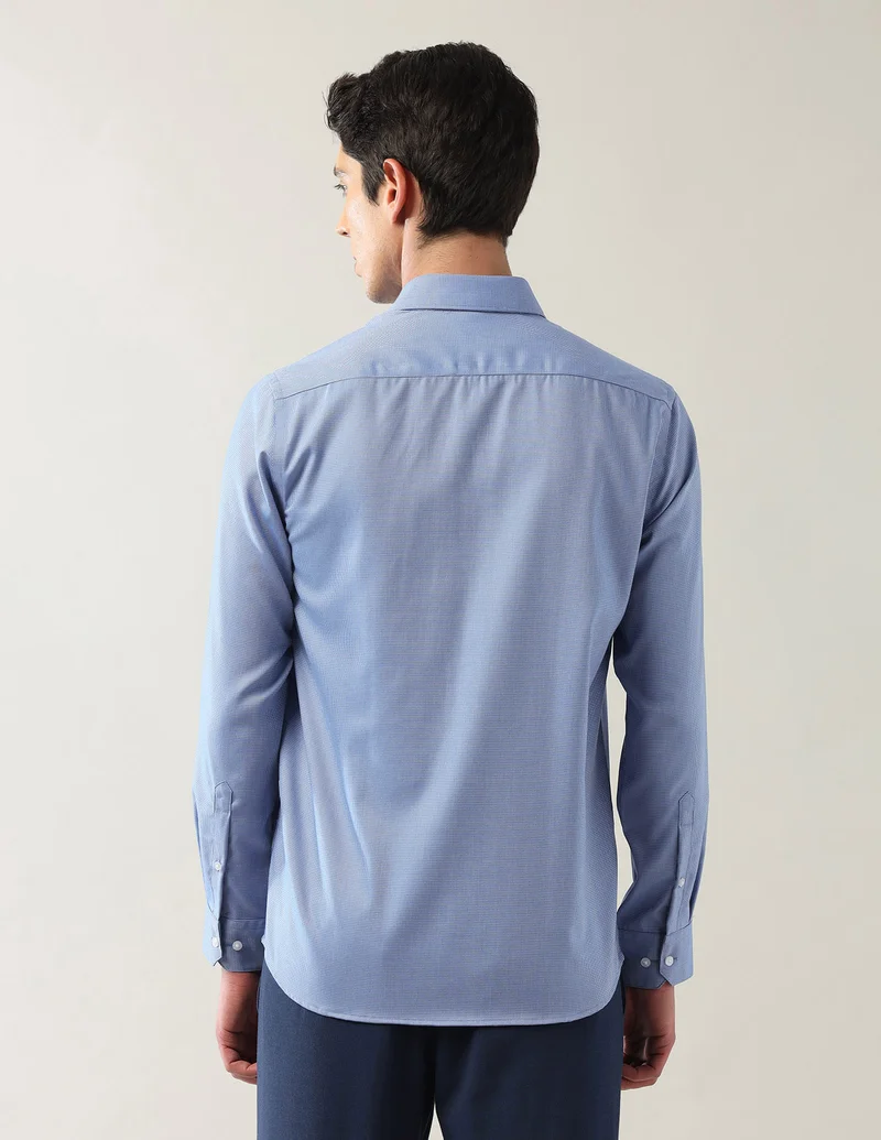 Arrow Dark Blue Manhattan Slim Fit Autopress Shirts for Men | Best Price UAE