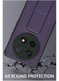 NAFCO For Honor X9c - Soft  Silicone Dual Tone Case With Magnetic Hand Grip Holder And Kickstand - Purple  - Image 2